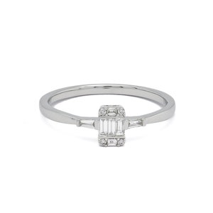 Natural Diamond Ring, 18KT Gold Diamonds Women&#39;s Ring, Diamond Engagement Ring, Gift for her,