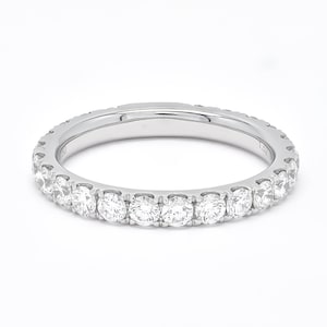 Natural Diamond Eternity Band, 18 KT White Gold Eternity Band, Gift for Her, Wedding Ring, Classic Wedding Band, Wedding Band