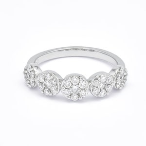 Natural Diamond Ring, White Gold Diamonds Engagement Ring, Minimalistic Engagement Ring, Stackable Diamond Ring