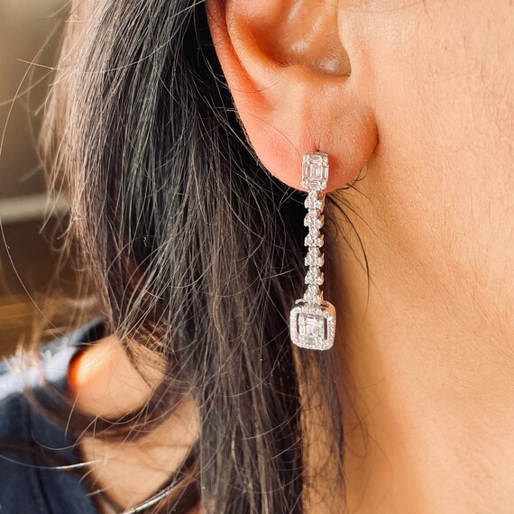 Shimmering Symphony Diamond Earrings - Sparkle Jewels