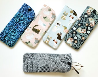 Slim Eyeglasses Case - Reading Glasses Case - Eyeglasses Case - Soft Case for Eyeglasses