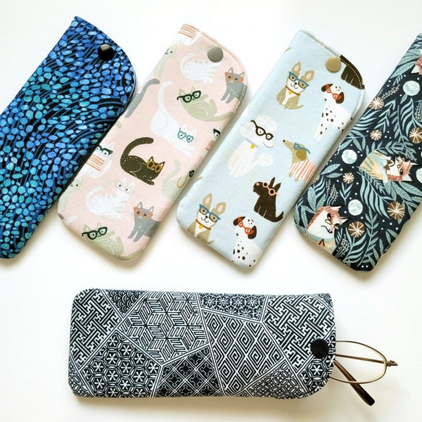 Slim Eyeglasses Case - Reading Glasses Case - Eyeglasses Case - Soft Case for Eyeglasses