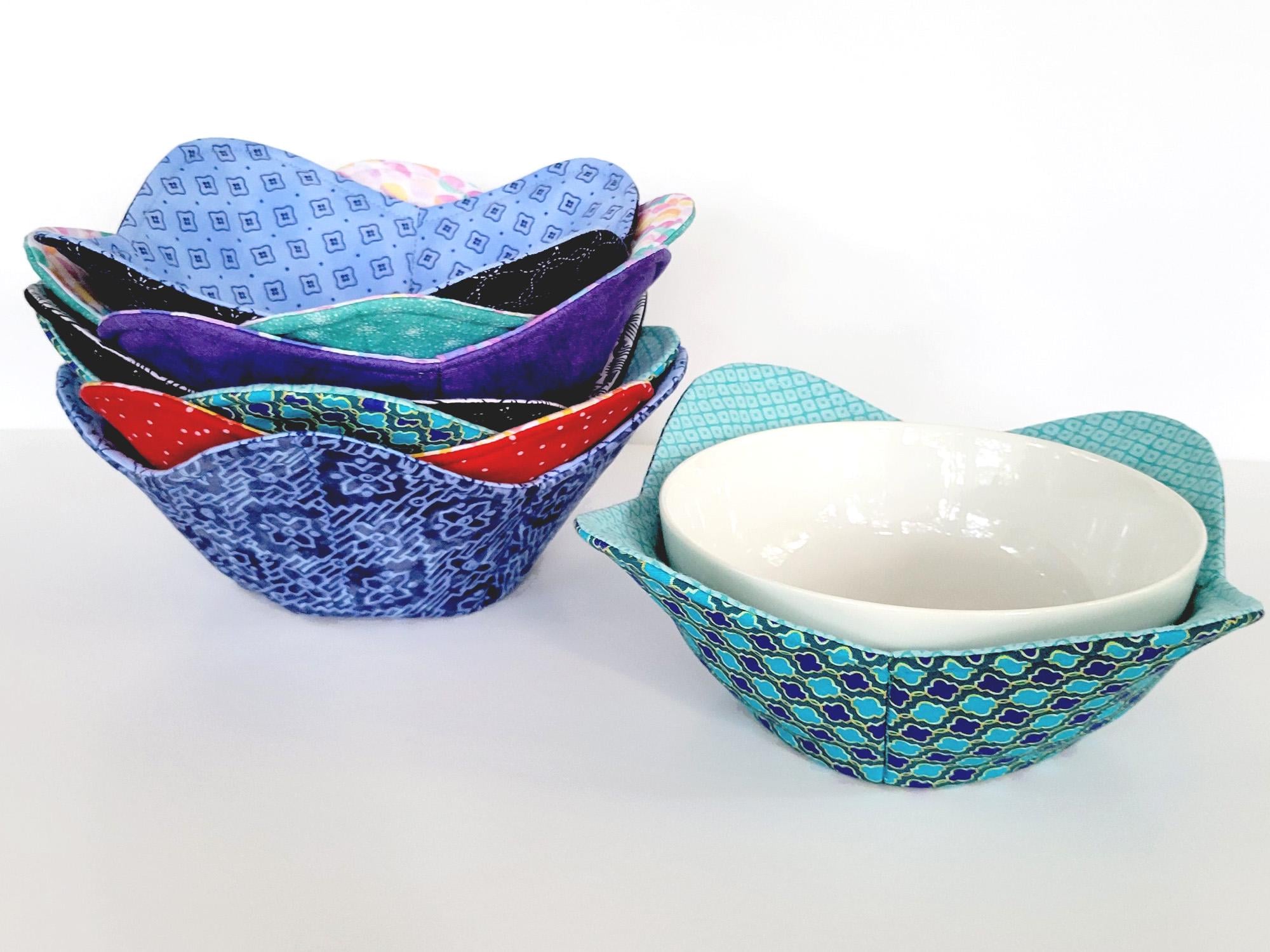 Microwave Bowl Cozy (2-Pack) – Heat Resistant Bowl Holders For Soup, Ramen & Hot Dishes