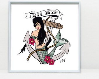 Amy Winehouse Inspired Art Print