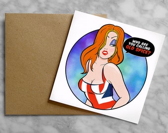Ginger Spice/Geri Halliwell Inspired Greeting Card