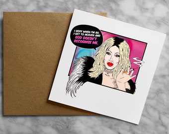 Pete Burns Inspired Greeting Card