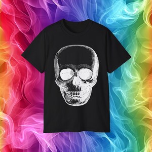 Black Goth Skull Unisex Cotton Tee