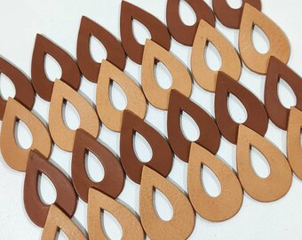 12 Pairs Mixed Pink/&Blue Shade Teardrops Die Cut Smooth Leather Teardrops Cut Outs Teardrops Shape Teardrops Cut Outs. 54mm.