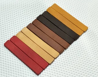 NEW Leather Bar Die Cut,Bar Shape.Bar Cut Outs,Bar Style,Leather Rectangle. Metallic Leather Bar 25 Pairs 50 pcs. ,3 Sizes,Mixed Colors