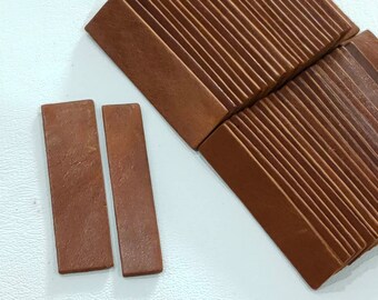 NEW Leather Bar Die Cut,Bar Shape.Bar Cut Outs,Bar Style,Leather Rectangle. Metallic Leather Bar 25 Pairs 50 pcs. ,3 Sizes,Mixed Colors