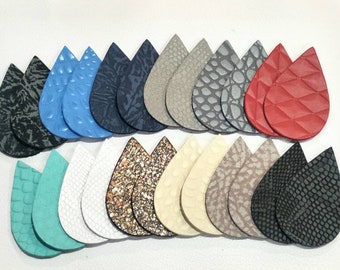 12pk-Leather Teardrop LG Die Cut 3-4 oz Veg Tan/"Artisan/'s Choice/" DIY Earrings