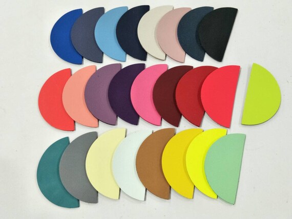 12 Pairs Mixed Pink/&Blue Shade Teardrops Die Cut Smooth Leather Teardrops Cut Outs Teardrops Shape Teardrops Cut Outs. 54mm.