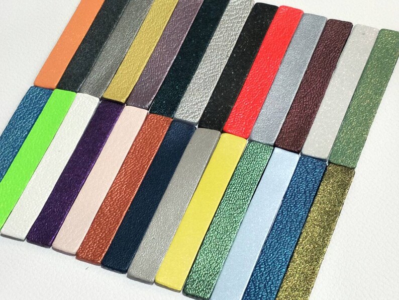 NEW Leather Bar Die Cut,Bar Shape.Bar Cut Outs,Bar Style,Leather Rectangle. Metallic Leather Bar 25 Pairs 50 pcs. ,3 Sizes,Mixed Colors