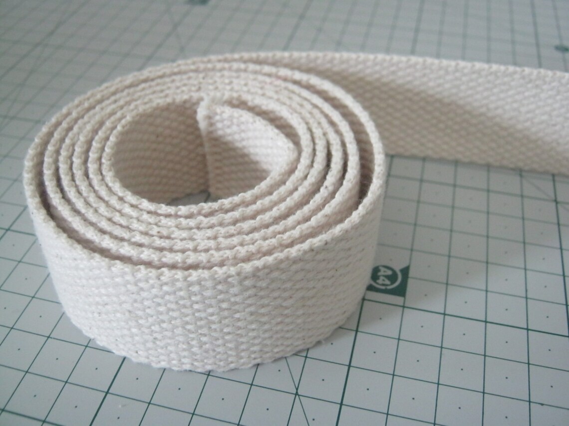 COTTON WEBBING 3 Yards 25 Mm. 32 Mm. 38 Mm. Natural Cotton Etsy UK