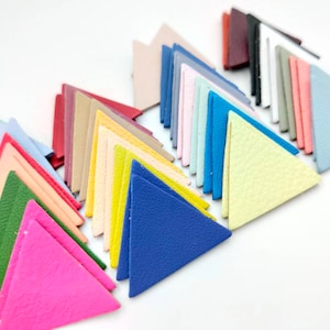 Mixed Leather Triangle Die Cuts: 20-50mm, 50 Pcs