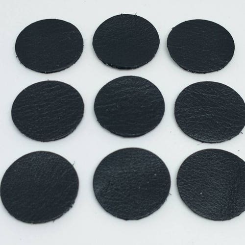Circle Shape Blank Leather Circle Leather Rounded 9 Sizes Etsy