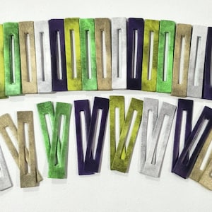 NEW Leather Bar Die Cut,Bar Shape.Bar Cut Outs,Bar Style,Leather Rectangle. Metallic Leather Bar 25 Pairs 50 pcs. ,3 Sizes,Mixed Colors