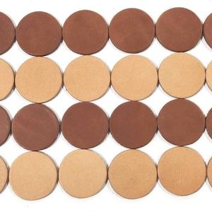 Vegetable Tanned Leather Circle: Natural & Tan, 9 Sizes
