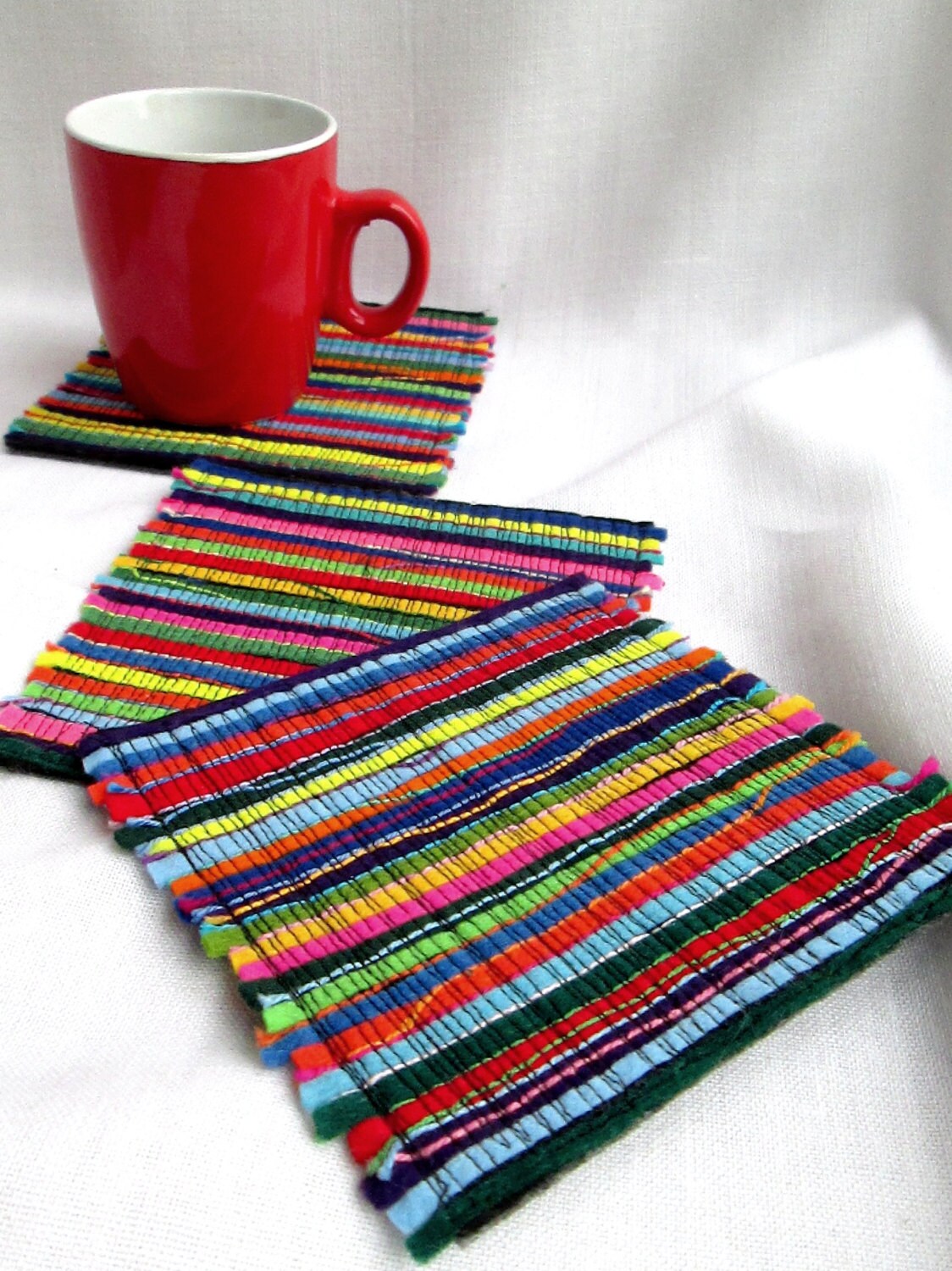 Felt drink coasters set 4 pcs Cute small gift for coworkers Etsy