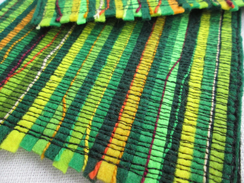 2 Green felt coasters Fabric coaster set Handmade drink Etsy