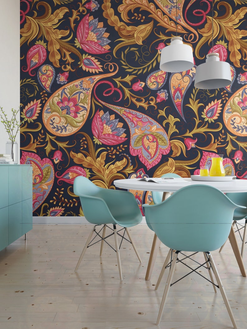 Vintage Floral / SelfAdhesive Wallpaper / Removable Wallpaper Etsy