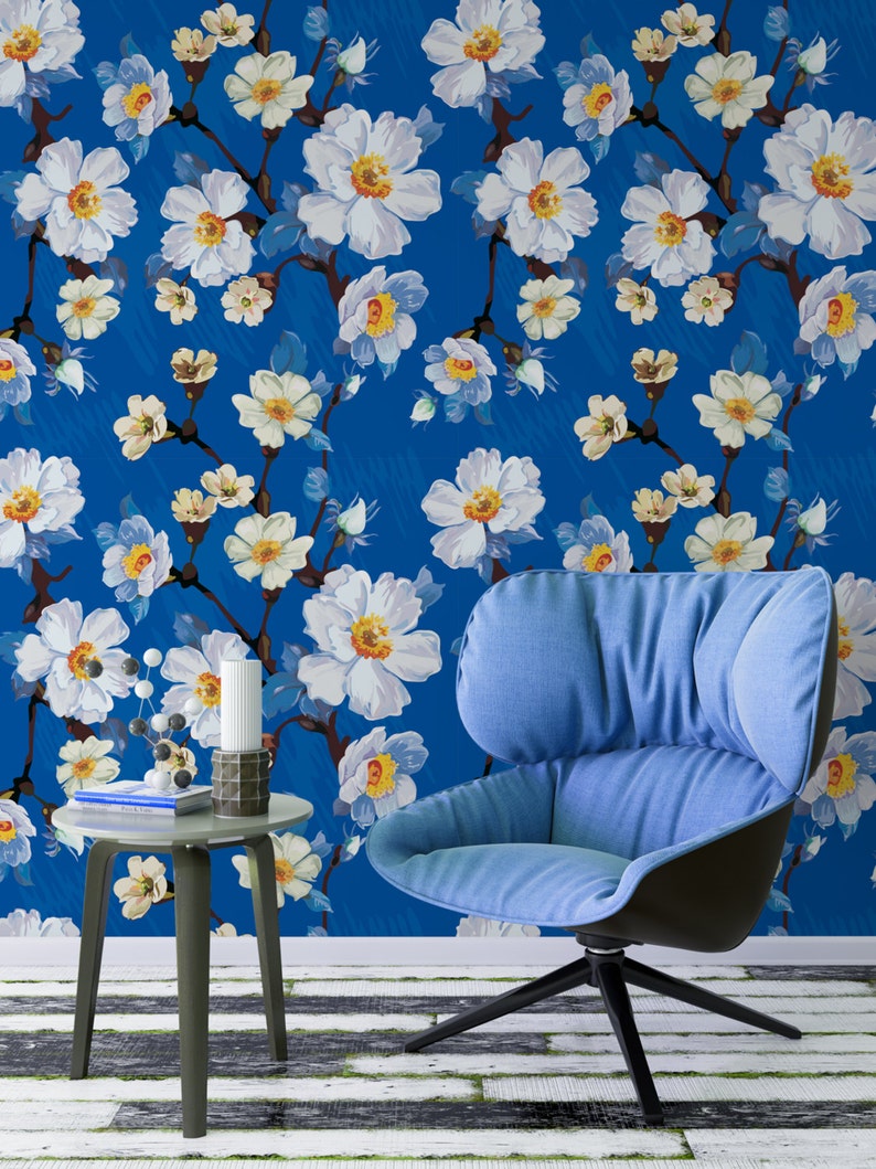 Vintage Floral / SelfAdhesive Wallpaper / Removable Wallpaper Etsy