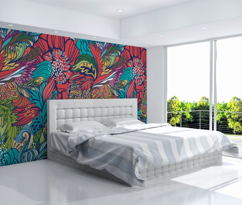 Abstract / Self-Adhesive Wallpaper / Removable Wallpaper / | Etsy