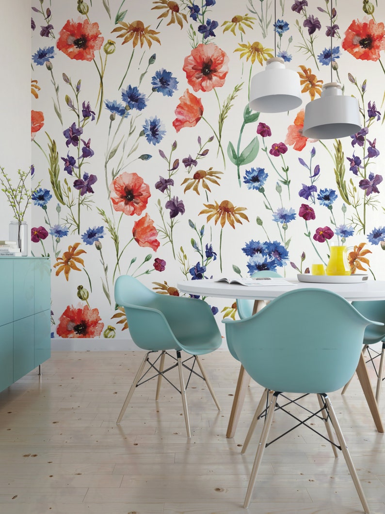 Vintage Floral / SelfAdhesive Wallpaper / Removable Wallpaper Etsy