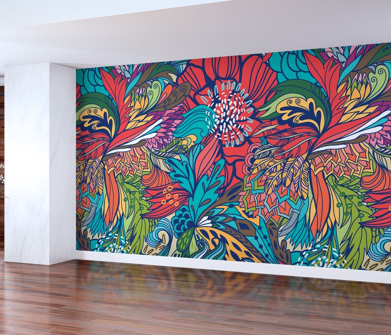 Abstract / Self-Adhesive Wallpaper / Removable Wallpaper / | Etsy