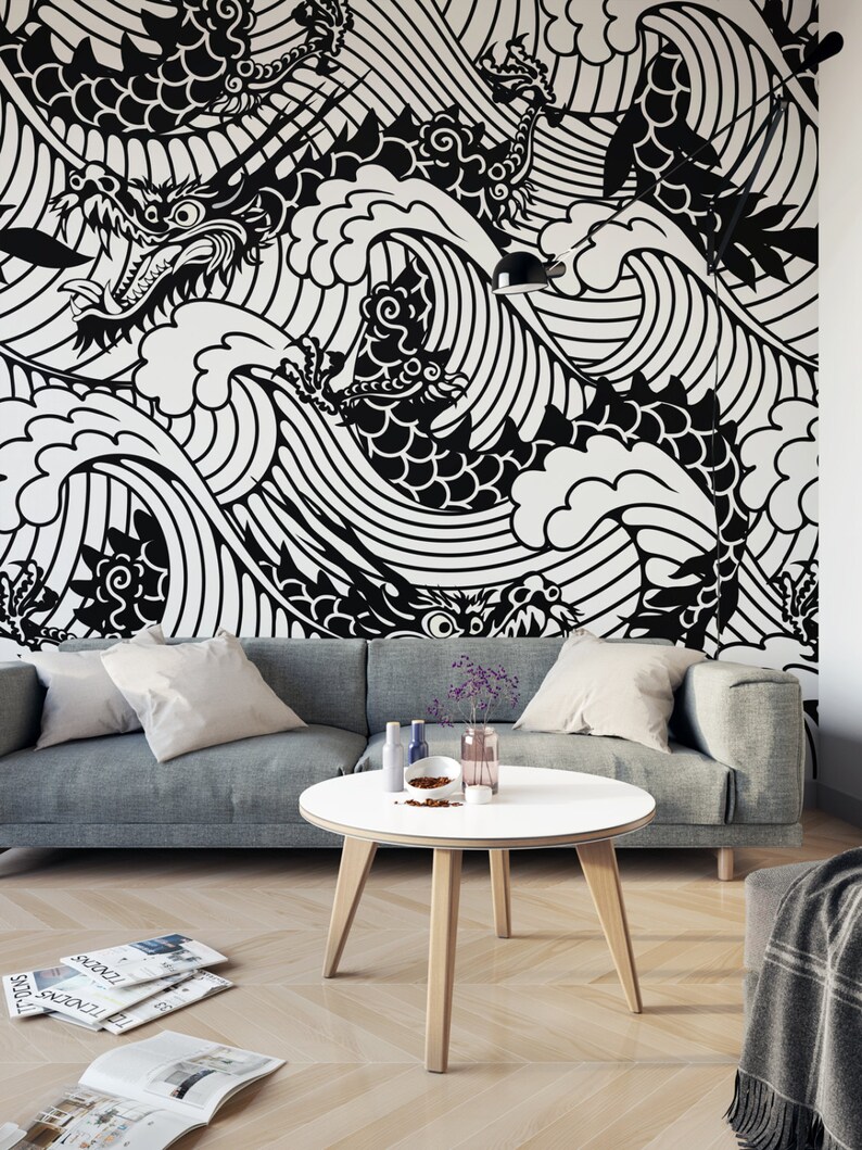 Japanese / SelfAdhesive Wallpaper / Removable Wallpaper / Etsy