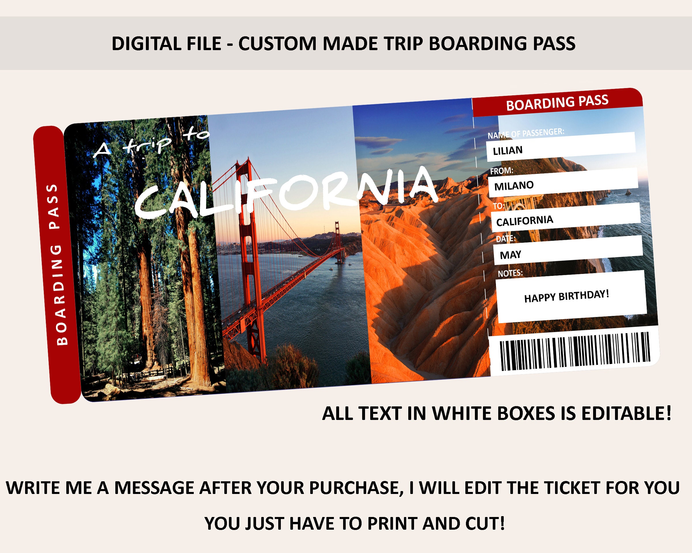 2 round trip tickets to california