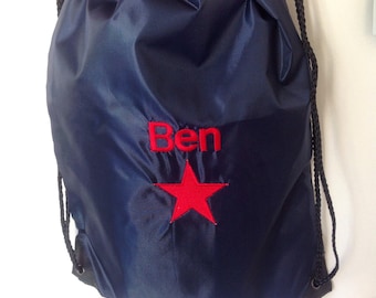 Personalised drawstring bag