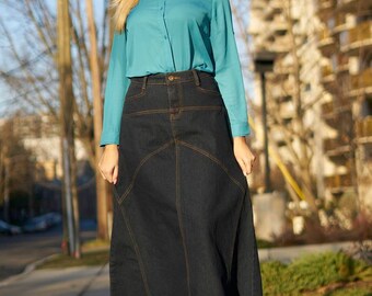 modest jean skirts for sale