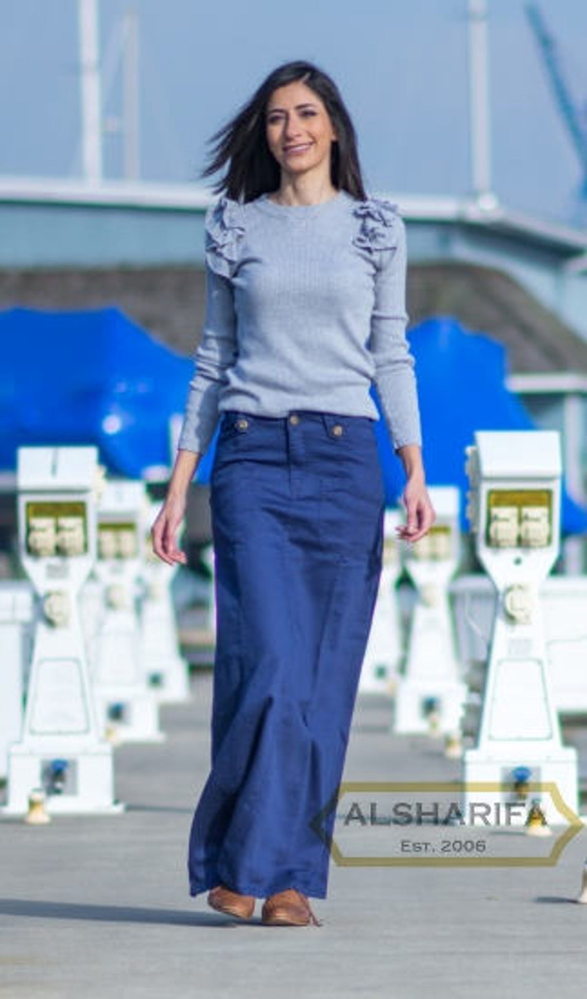 40 Long Cotton Twill Skirt Women's Modest Skirts Etsy