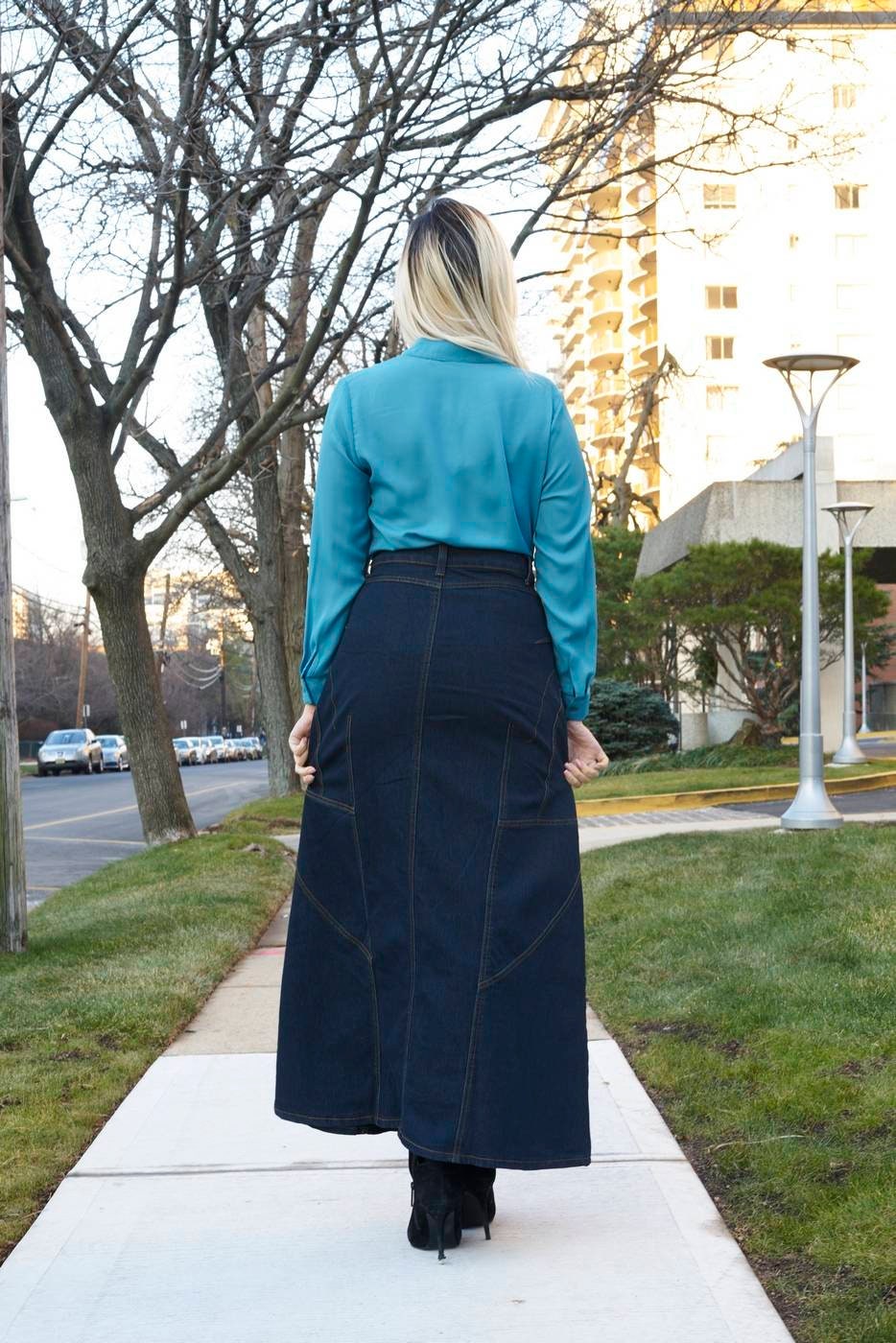 41 Long Denim Skirt Women's Modest Skirts ECO Etsy