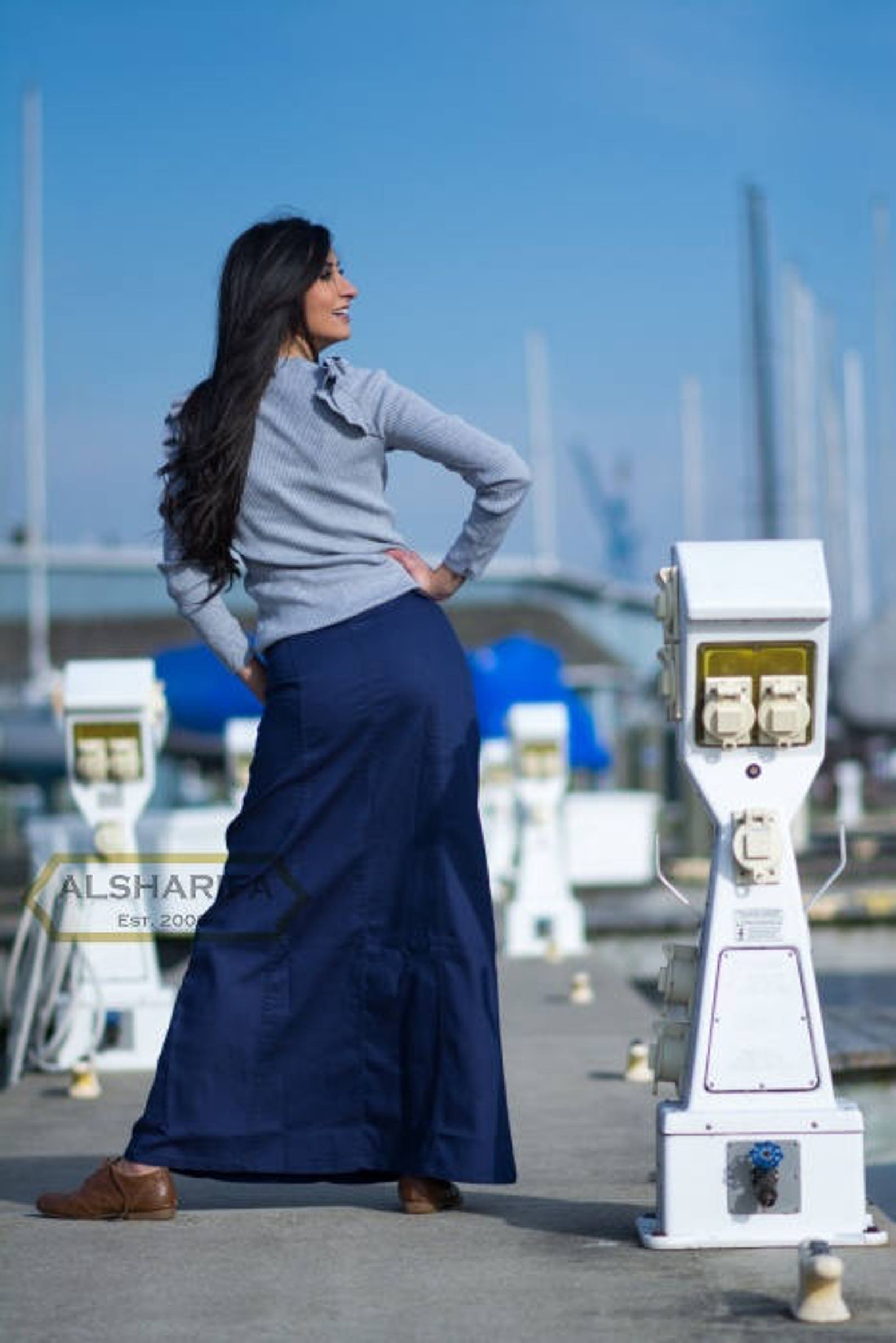 40 Long Cotton Twill Skirt Women's Modest Skirts Etsy