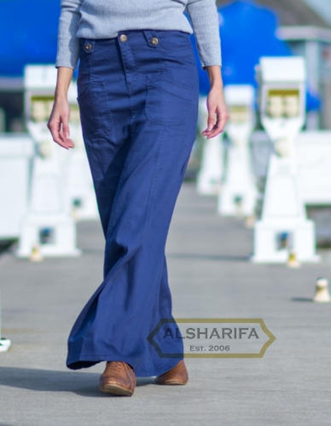 40 Long Cotton Twill Skirt Women's Modest Skirts Etsy