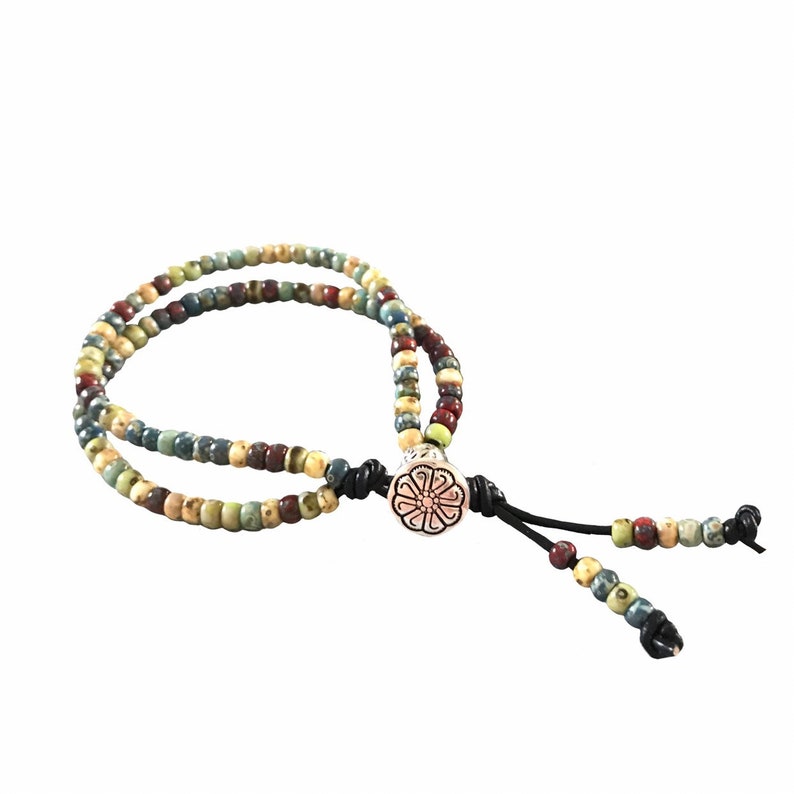 Leather Beaded Wrap Bracelet Leather Beaded Wrap Bracelet For Women Seed Bead Wrap Bracelet Native American Wrap Bracelet Bracelet