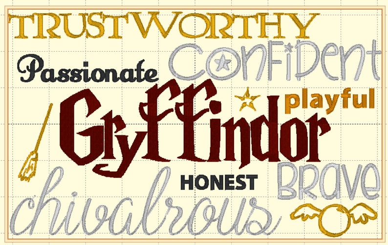 6x10 Gryffindor House Traits Harry Potter Etsy