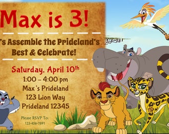 Lion Guard Birthday Invitation