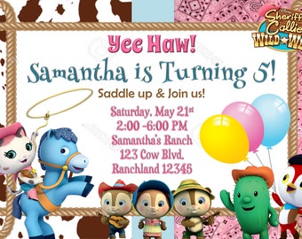 Sheriff Callie Birthday Invitation