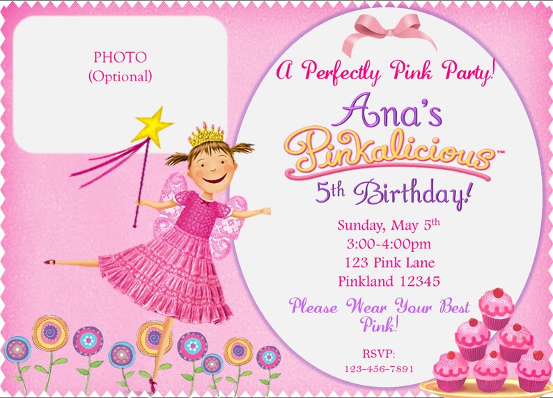 Pinkalicious Birthday Invitation - Etsy