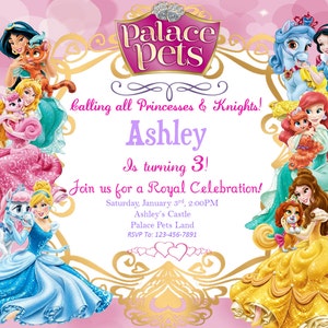 Palace Pets Princess Birthday Invitation