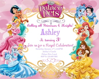 Palace Pets Princess Birthday Invitation