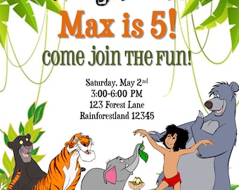 The Jungle Book Birthday Invitation
