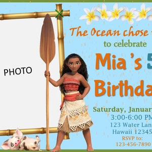 Moana Geburtstagseinladung