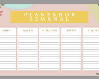 Spanish Weekly Planner Bilingual - Planeador Semanal