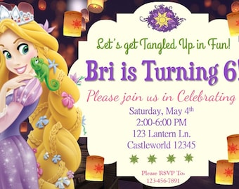 Rapunzel Birthday Invitation