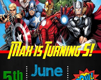 Avengers Birthday Invitation