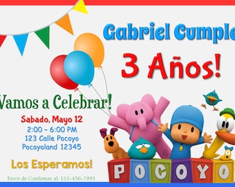 Pocoyo Birthday Invitation